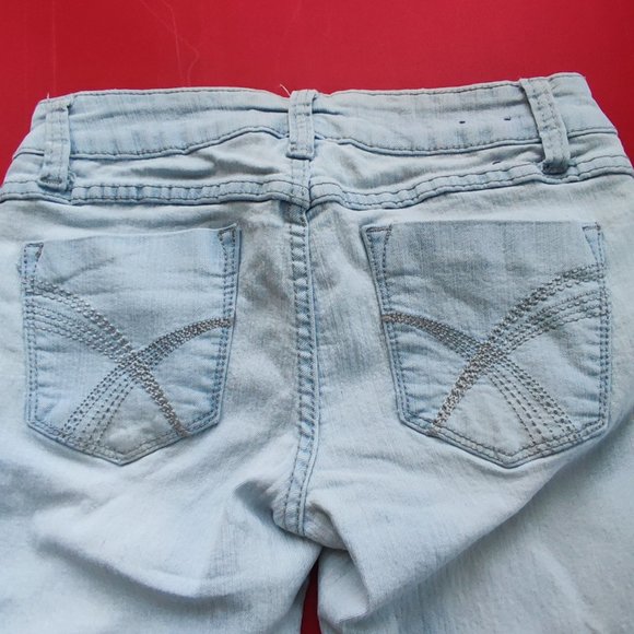 London distressed low rise skinny jeans women's junior size 5 - Picture 4 of 8